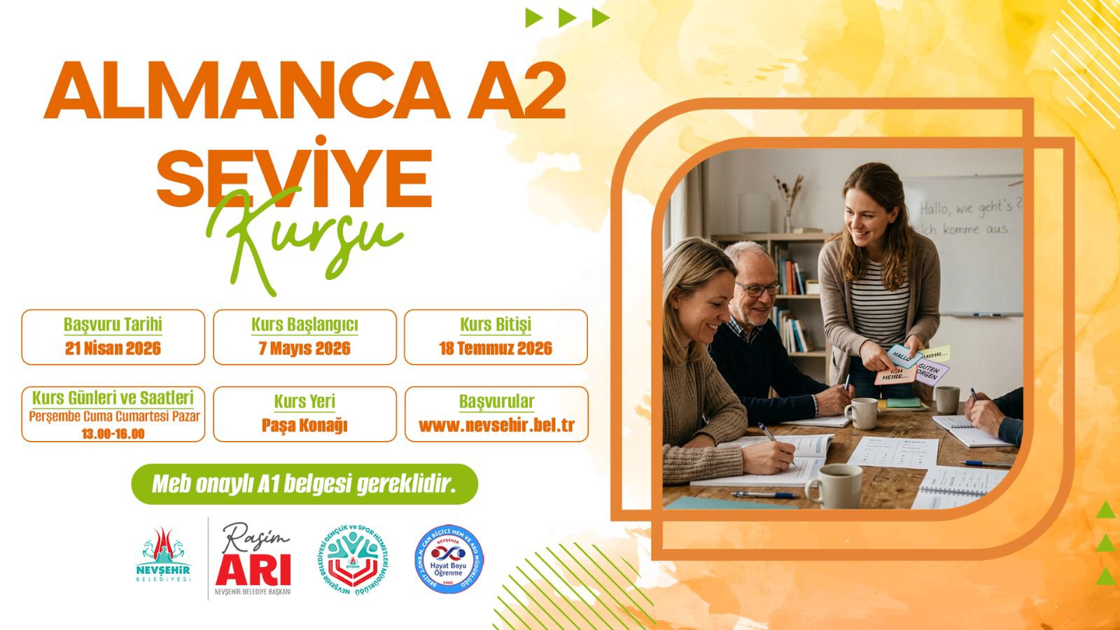 Veliler dikkat! Almanca kursları açılıyor