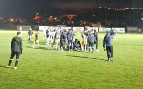 Nevşehir’de saha karıştı! Yumruklar havada uçuştu