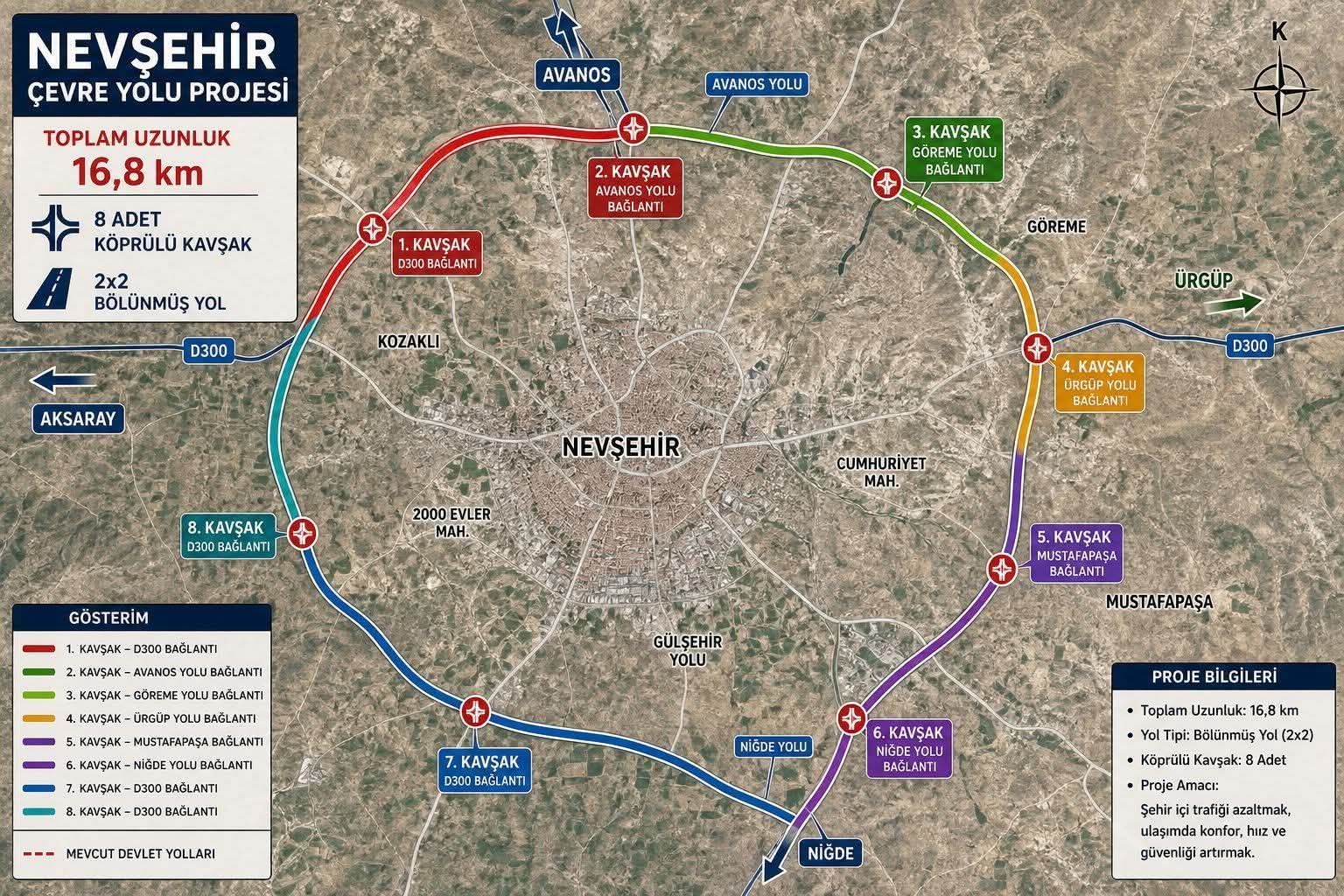 Nevşehir çevre yolundaki son durumlar…