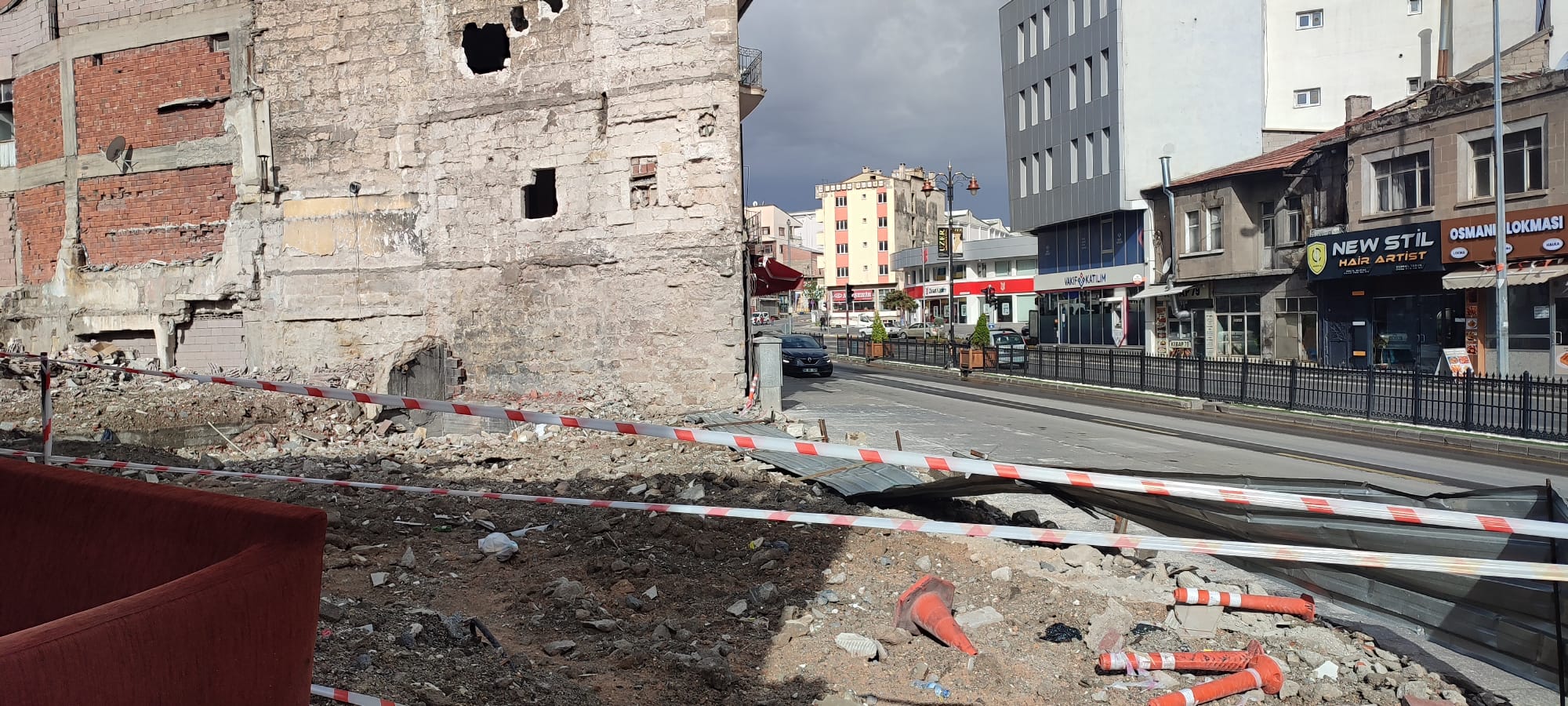 Nevşehir çarşı merkezinde yıkım oldu