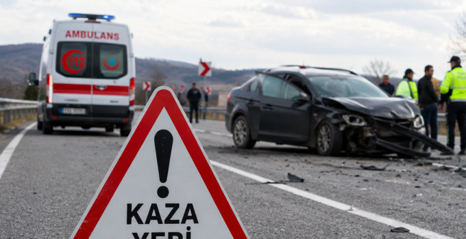 Yola çıkan ata otomobil çarptı
