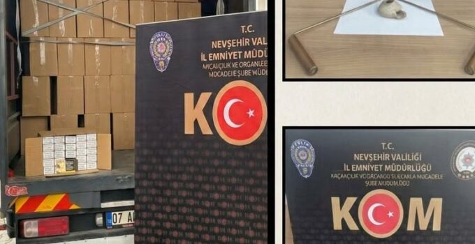 Nevşehir’de kaçakçılık operasyonu! 2 gözaltı