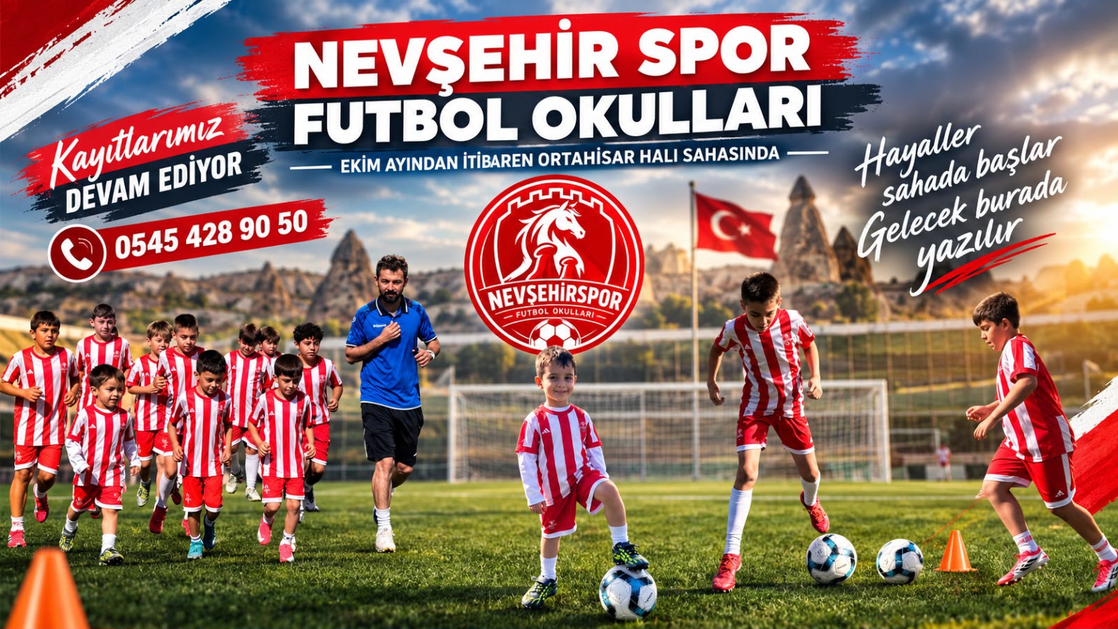 Nevşehir Spor Futbol Okulları’nda kış dönemi kayıtları başladı