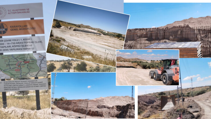 İşte Nevşehir Çevre Yolu yapımından ilk görüntüler…