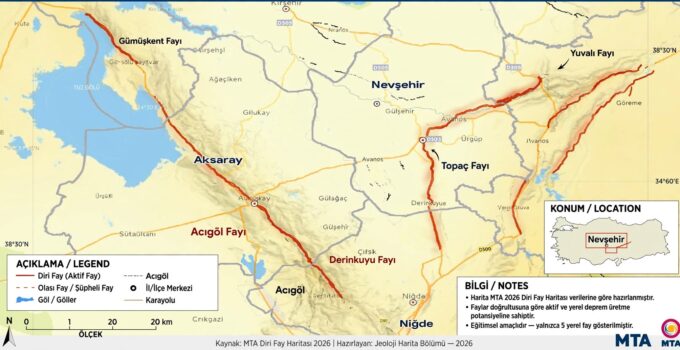 Bunu biliyor musunuz? Nevşehir’de 5 fay hattı var!