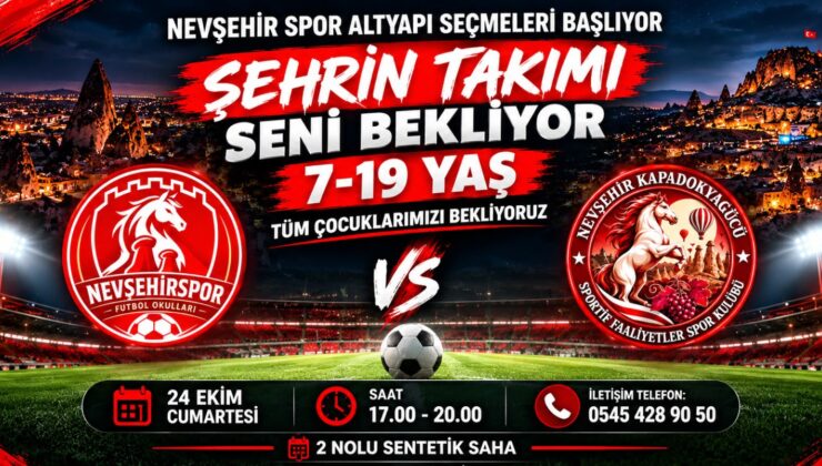 Genç yeteneklere Nevşehirspor kapısı açılıyor
